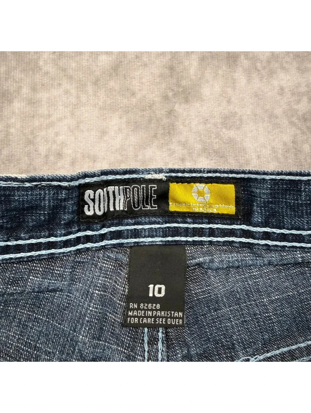 Vintage Y2K Southpole Denim Shorts Mens Size 10 Dark Wash Baggy Jorts